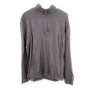 Rodd & Gunn Sweater Men's Large Gray Merrick Bay‎ Knit 1/4 Zip